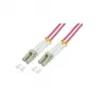 LogiLink cable de parcheo de fibra óptica multimodo dúplex OM4 LC/LC, 75m, LSZH, aqua