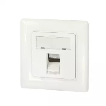 LogiLink tapa keystone para 1 módulo, tipo alemán, blanco puro