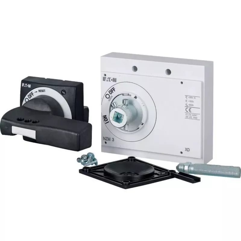 Eaton NZM3-XTVD-0 manilla giratoria de acoplamiento de puerta, negra, IP66, bloqueable