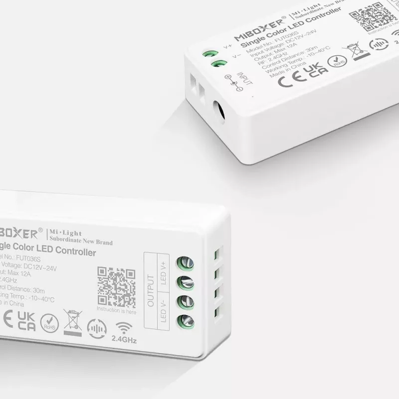 MIBOXER FUT036S Controlador regulador LED 2.4G de un solo color DC12-24V