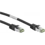 Cable de red Goobay CAT 8.1 S/FTP (PiMF), 10 m, negro, LSZH libre de halógenos, cobre AWG 24