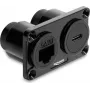 Adaptador de montaje en panel doble Delock USB 10 Gbps USB Type-C™ hembra PD 100 W + RJ45 hembra Cat.6 negro