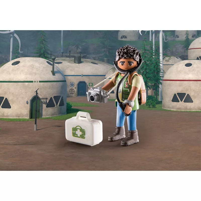 Playmobil 71082 Dragons: The Nine Realms - Plowhorn y D'Angelo con función de explosión de roca de cristal