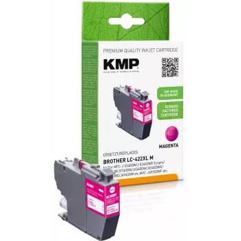 KMP cartucho de tinta magenta remanufacturado para Brother MFC-J5340DW (LC422XLM, 1500 páginas)