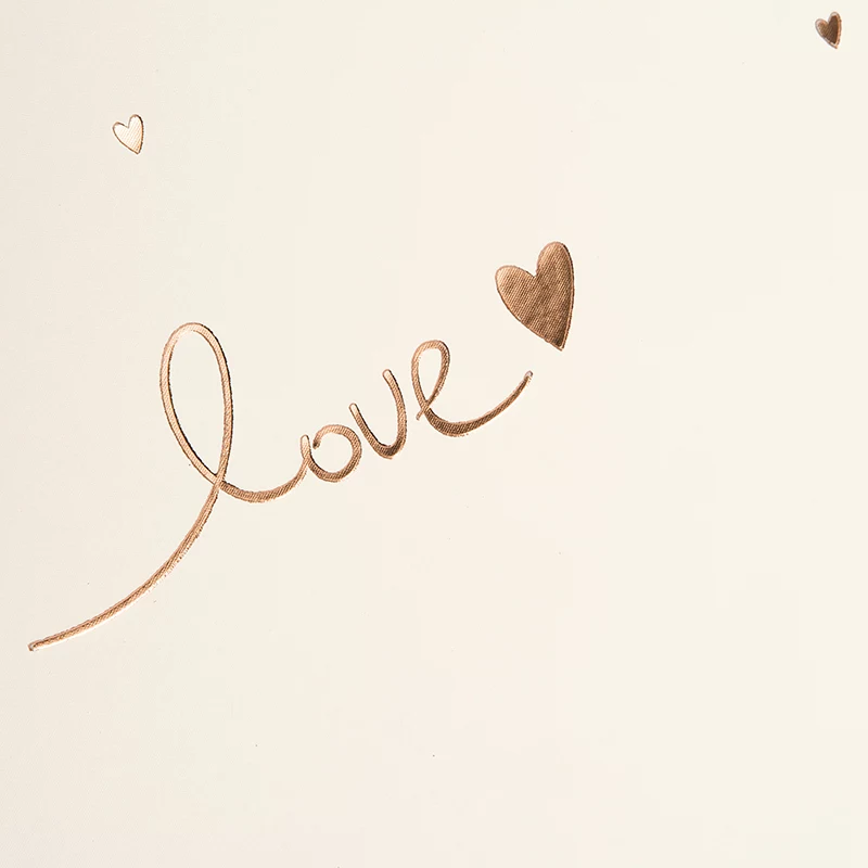 Goldbuch Raining Hearts beige álbum de fotos, 60 páginas blancas, tapa dura, cubierta de PU, 31x30 cm