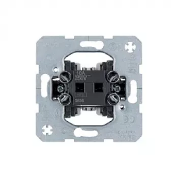 Berker 5036 mecanismo de interruptor de tecla, conmutador unipolar, 10 A, 250 V, empotrar, bornes de tornillo, gris