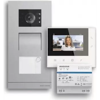 ABB Welcome Basic Set de videoportero por cable de 2 hilos para viviendas unifamiliares, estación interior de 7