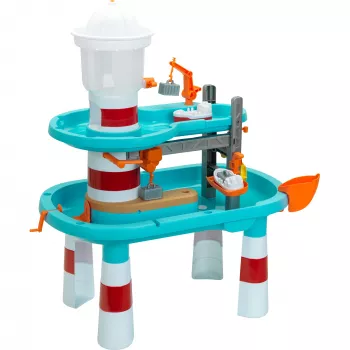 THEO KLEIN Aqua Action Mesa de agua XXL, faro salpicador