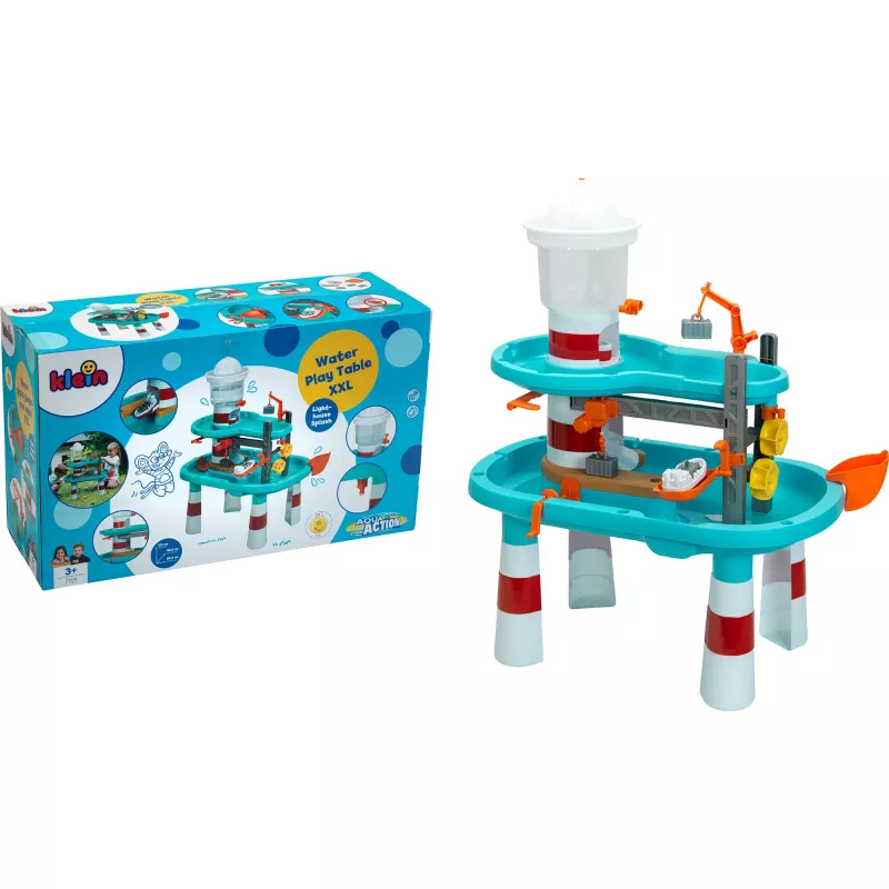THEO KLEIN Aqua Action Mesa de agua XXL, faro salpicador