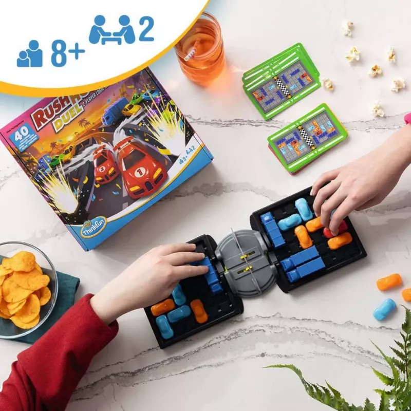 Ravensburger Rush Hour Duel – juego de lógica para 2 jugadores: puzle de atasco de tráfico