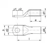Klauke V2A terminal de tubo de acero inoxidable 16 mm² M8 terminal de anillo 83V8