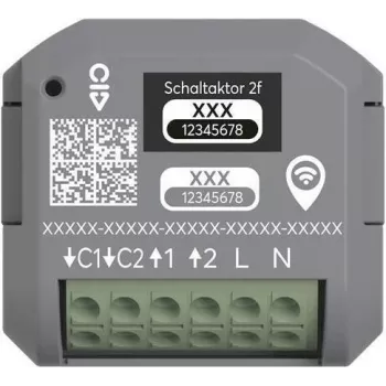 ABB free@home actuador de conmutación de 2 canales empotrable 62821 U-WL