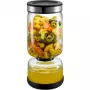 GEFU LAVINA colador de yogur y queso fresco de vidrio 1,3 L con colador de acero inoxidable