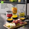 GEFU LAVINA colador de yogur y queso fresco de vidrio 1,3 L con colador de acero inoxidable