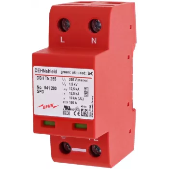 DEHN DSH TN 255 Tipo 1+2 limitador de sobretensión combinado para sistemas TN monofásicos