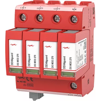 DEHN 943405 DG MD TNS 275 FM Tipo 2 limitador de sobretensión 3+1 polos 40kA