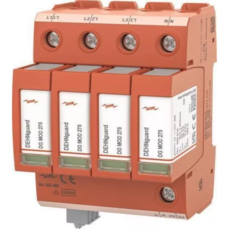 DEHN 943405 DG MD TNS 275 FM Tipo 2 limitador de sobretensión 3+1 polos 40kA