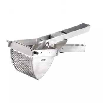 GEFU prensapatatas PANTARA de acero inoxidable con mango ergonómico, plata/negro