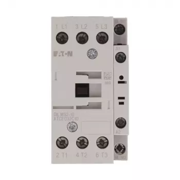 Eaton DILM32-10 contactor de potencia, 3 polos, 32 A, bobina 230 V AC 50 Hz / 240 V AC 60 Hz, 1 contacto auxiliar NA