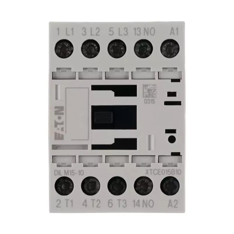 Eaton DILM15-10 24 V DC contactor de potencia, 3 polos, 15 A, 7,5 kW, 1 contacto auxiliar NA