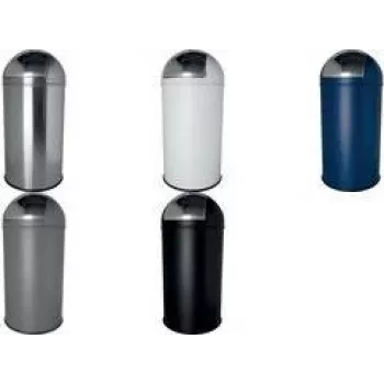 Helit H2401795 papelera, 30 litros, negra, redonda, polipropileno
