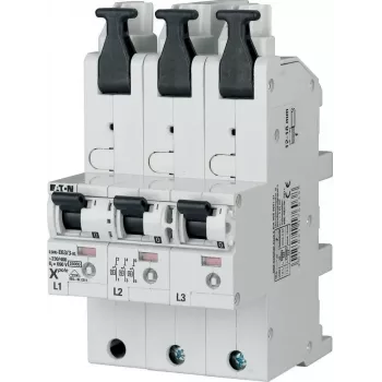 EATON LSHU-E50/3-KL interruptor de protección de línea principal, 50 A, 3 polos, 230/400 V AC, curva de disparo E, selectivo