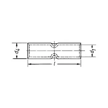 Klauke 27R conector de compresión tubular para conductor de cobre de 70 mm², estañado, 60 mm de longitud