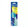 Pelikan Twist P457 estilográfica, menta, plumín medio, acero inoxidable, carga por cartucho, ambidiestra, Alemania