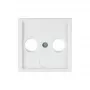 Berker 12036089 Placa central para tomas de antena de 2 y 3 orificios, blanco puro