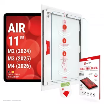 DISPLEX Tablet Real Glass protector de pantalla para iPad Air 11 pulgadas (2024/2025/2026) - vidrio templado, 9H, HD transparente