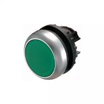 Eaton M22-D-G Pulsador plano, verde, momentáneo, 22,5 mm, IP66/IP67/IP69K