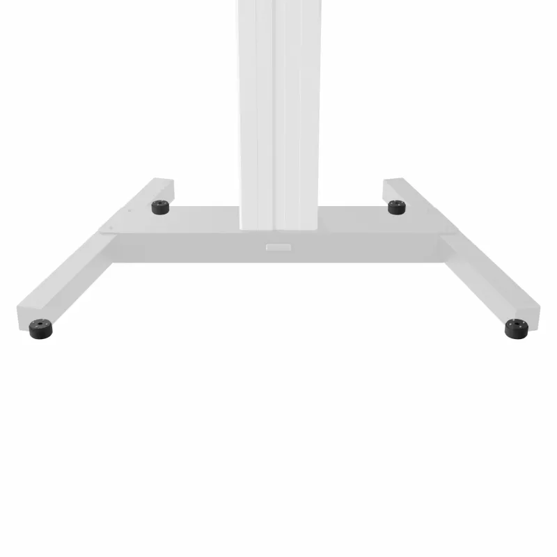 Kindermann Set de deslizadores de suelo para DisplayLift mobil – set de conversión a soporte de 4 piezas, negro