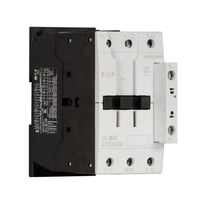 Contactor tripolar Eaton DILM40, bobina 230 V 50 Hz / 240 V 60 Hz, 18,5 kW AC-3 400 V, 1NO+1NC