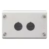 Carcasa vacía Eaton M22-I2 para 2 elementos de mando, montaje en superficie, gris claro RAL 7035