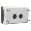 Carcasa vacía Eaton M22-I2 para 2 elementos de mando, montaje en superficie, gris claro RAL 7035