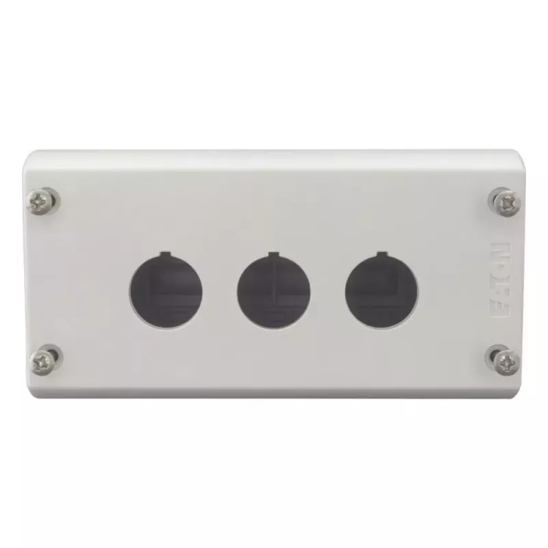 Carcasa de superficie Eaton M22-I3, 3 aberturas, gris RAL 7035, IP66/IP67/IP69K, 80x153x56mm