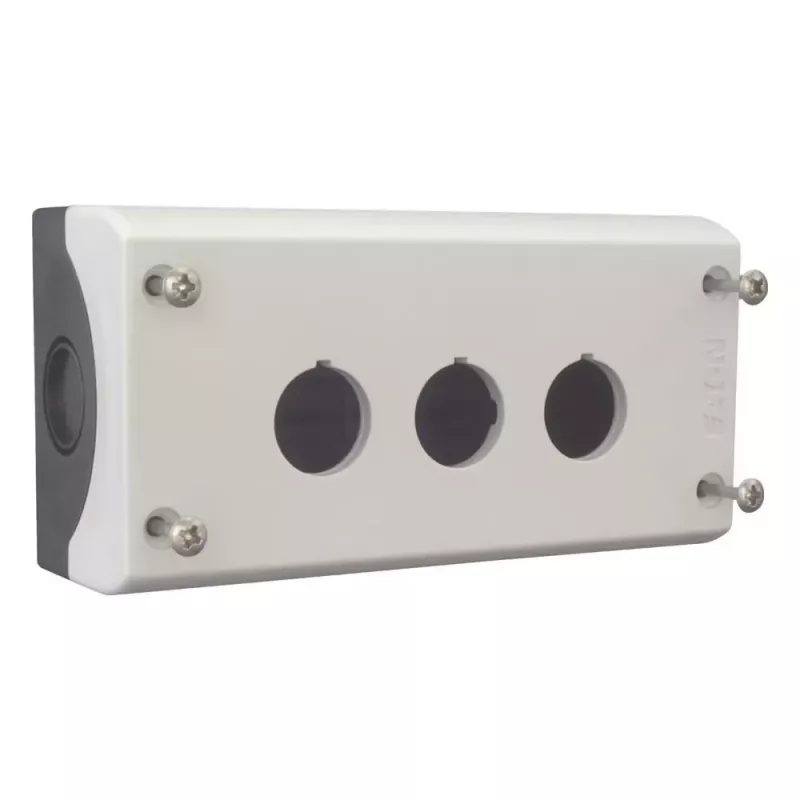 Carcasa de superficie Eaton M22-I3, 3 aberturas, gris RAL 7035, IP66/IP67/IP69K, 80x153x56mm