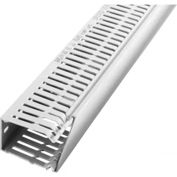 Licatec Canaleta libre de halógenos 40 x 80 mm, gris, 2 m, PC/ABS, UL94 V0, con tapa