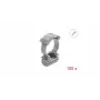 Delock Soporte de canaleta con abrazadera de bloqueo, atornillable para tubo protector de cables de 20 mm, 100 unidades, gris