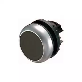 Eaton M22-D-S Pulsador plano actuador, negro, momentáneo, 22,5mm, IP66/IP67/IP69K