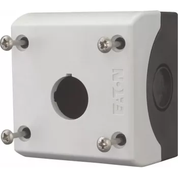 Eaton M22-I1 carcasa vacía de superficie, 1 posición, gris RAL 7035, IP66, 80 x 72 x 56 mm