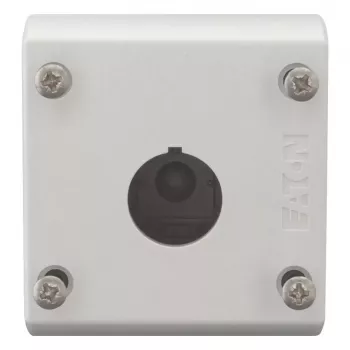 Eaton M22-I1 carcasa vacía de superficie, 1 posición, gris RAL 7035, IP66, 80 x 72 x 56 mm