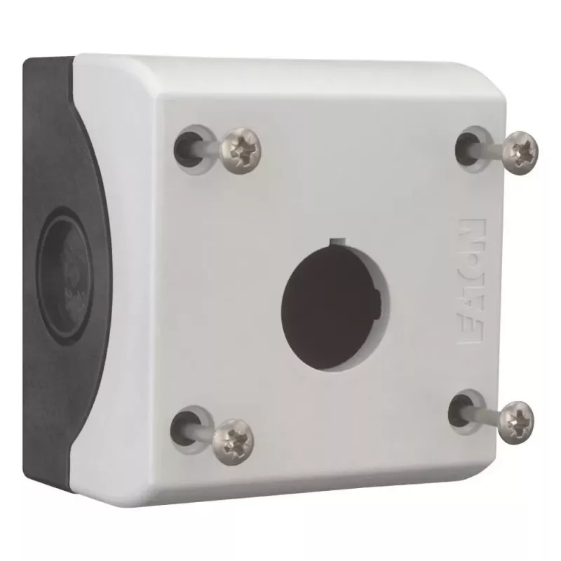 Eaton M22-I1 carcasa vacía de superficie, 1 posición, gris RAL 7035, IP66, 80 x 72 x 56 mm
