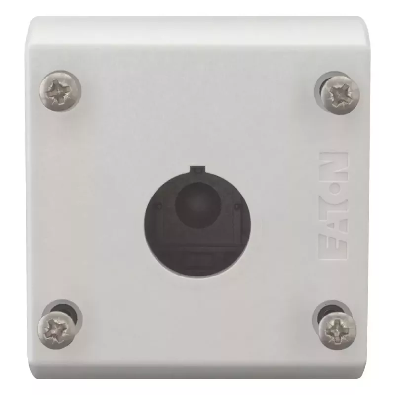 Eaton M22-I1 carcasa vacía de superficie, 1 posición, gris RAL 7035, IP66, 80 x 72 x 56 mm