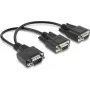 Delock cable divisor en Y D-Sub 9 conector macho a 2 x conector hembra con tornillos 25 cm