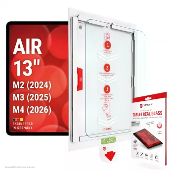DISPLEX Tablet Real Glass protector de pantalla para iPad Air 13 (2024/2025/2026) - cristal templado, dureza 9H, ultraclaro