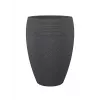 Emsa Landhaus Maceta 283/65 negro granito D47 – maceta redonda de 47 cm, 38 L, resistente a los rayos UV y a las heladas, interior/exterior