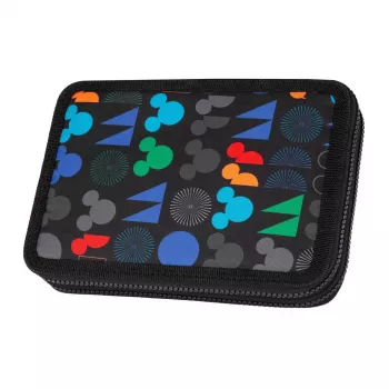 McNeill Estuche escolar relleno con 2 cremalleras XL - Disney Mickey Mouse