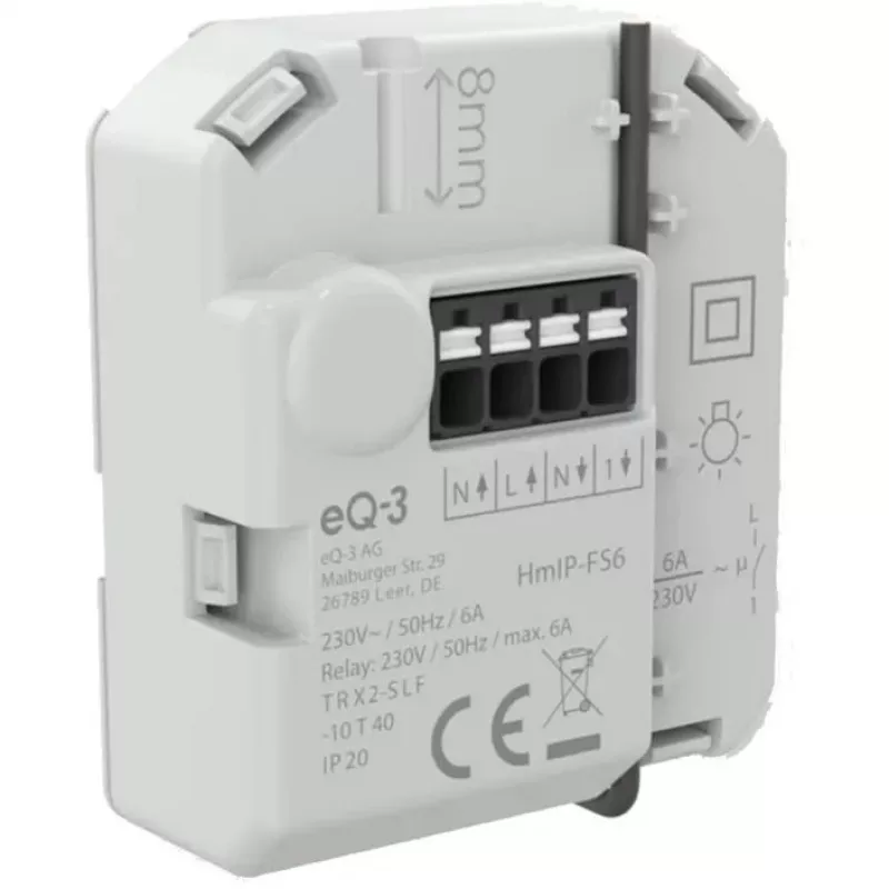 Homematic IP Actuador de conmutación empotrable 6 A (pack de 3)