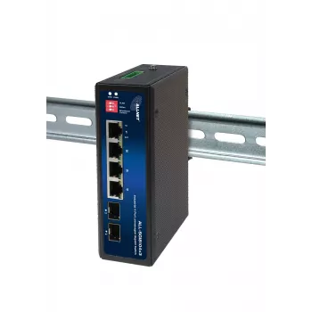ALLNET ALL-SGI8104v3 Switch industrial no gestionado Layer 2, 6 puertos GbE, 4x GbE RJ45, 2x SFP, sin ventilador, IP40